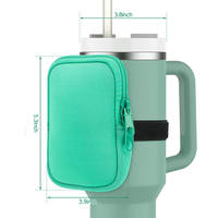 Pochette de transport de bouteille d'eau en néoprène réglable de 40oz, porte-gobelet, porte-gobelet, sac à bandoulière pour téléphone, sacs isothermes, housses de tasse