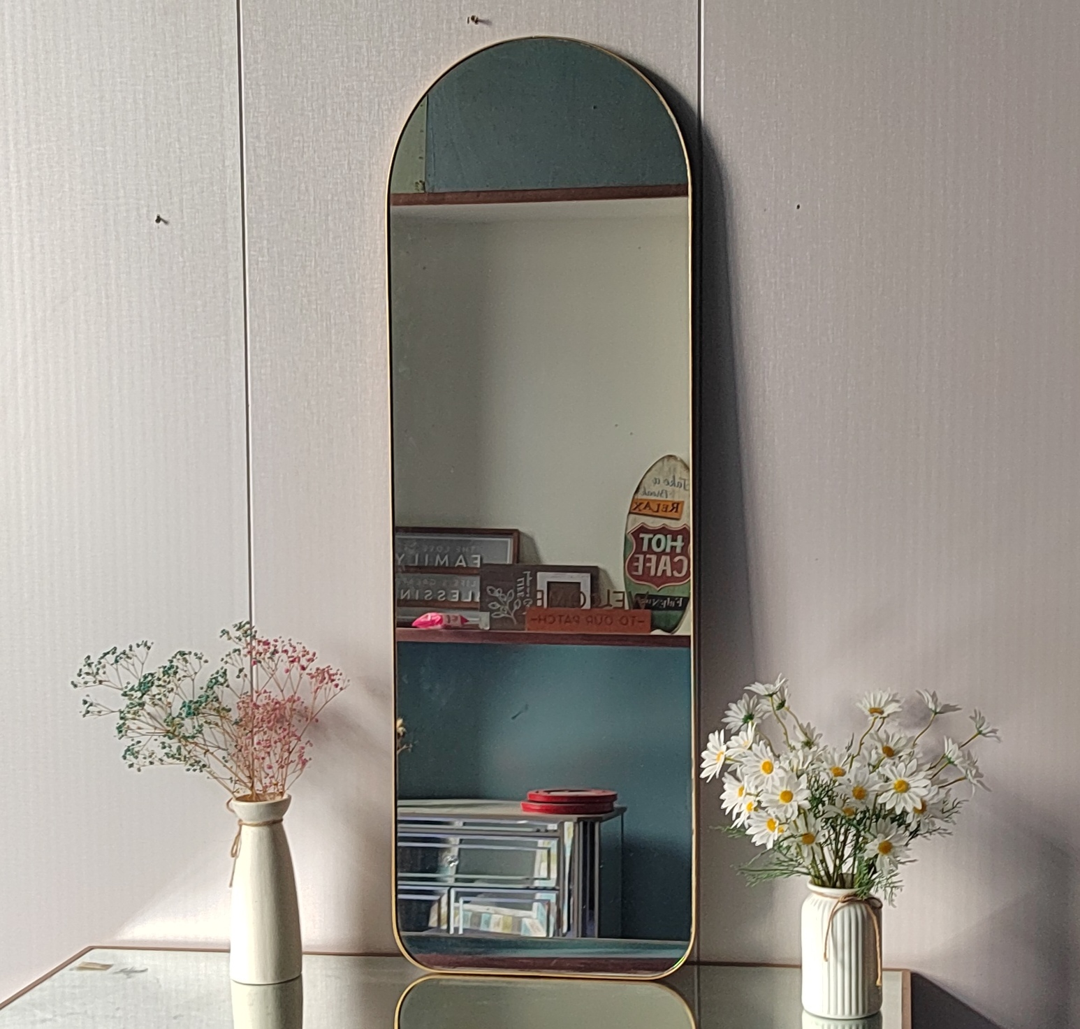 120*40cm Modern Floor Mirror - Perfect for Bedroom \u0026 Bathroom, image size:1546x1473
