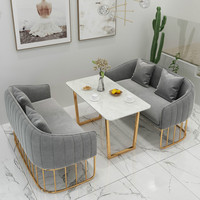 Siège en cuir métallique au Design moderne personnalisé, mobilier de Restaurant, cabine, ensemble de chaises, canapé