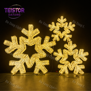 ไฟประดับรูปเกล็ดหิมะ LED กันน้ำ สำหรับติดตั้งภายนอกอาคาร เช่น สวนสาธารณะ และโครงการตกแต่งภูมิทัศน์ตามฤดูกาล - Product Image 5