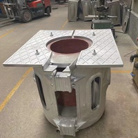Horno de Fusión de Metal Pequeño, Horno de Calentamiento por Inducción, Control Digital para Temperatura Precisa y Fusión Rápida, 1 Tonelada