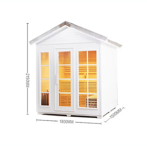 ห้องซาวน่าอบไอน้ำกลางแจ้งทรงบ้านแบบคลาสสิก - Product Image 3