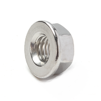 Mur baut flens segi enam baja tahan karat DIN 6923 A2-70 304, mur flens baja tahan karat metrik
