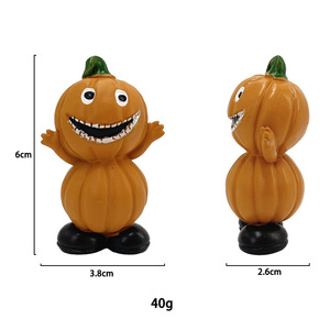 Estatua Decorativa de Resina de Hombre Calabaza de Halloween, Adorno Artesanal para Escritorio Interior, Regalo - Product Image 3