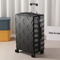 Valise à roulettes rigide 20 pouces en ABS+PC avec serrure à combinaison et roues universelles, bagage cabine