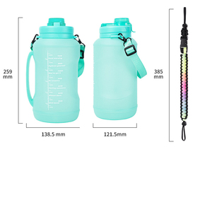2000ml Collapsible Food Grade Silicone Plastic Water Jug With Handle Carry Strap <b>Large</b> Capacity Foldable Bottle Custom Logo - Product Image 4