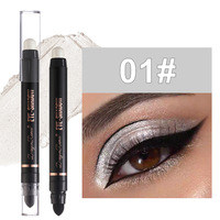 Stylo Eyeliner à double extrémité, éclaircissant, nacré, bâton d'ombre à paupières, ver à soie, couleur de la peau, eyeliner.