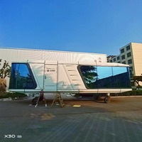 Maisons conteneurs portables extensibles de 20 et 40 pieds, maisons préfabriquées en acier pliables pour hôtels, fermes et bureaux