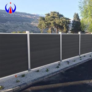 Conception simple Clôture horizontale en matériau composite de 10 pieds de haut avec porte Livraison rapide Clôture de panneau de confidentialité en métal floral - Product Image 3