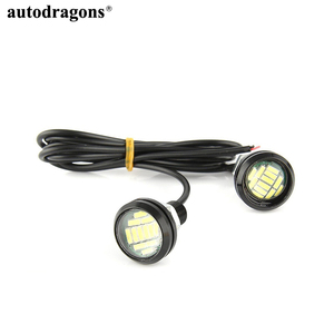 AutoDragons - Luces LED de 15 W y 12 LED 12SMD con forma de ojo de águila para coche, luces de señalización de aparcamiento, luces de marcha atrás DRL, 12 V, rojo, azul, ámbar, blanco - Product Image 4