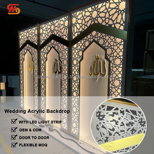 SMOOTH Factory Acrylic Custom Backdrop Wall LED Light Glowing Hollow Backdrop <b>Arch</b> <b>for</b> Wedding Events Stage <b>Decor</b> - Product Image 2