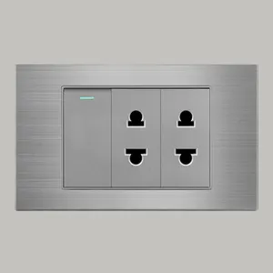 Thai Standard High-end Aluminum Panel Light Socket Thai Electrical Switch And Socket