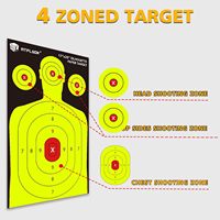 Objetivo de Papel para Siluetas de PP, 17x25 Pulgadas, Alta Visibilidad, Práctica de Tiro en Interiores/Exteriores para Pistolas de Mano, Pistolas de Perdigones y Armas de Airsoft