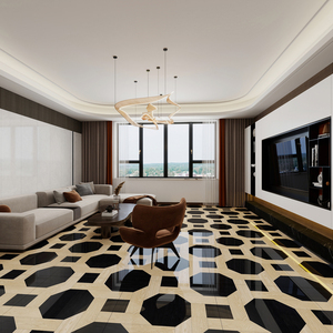 Carreau de <span class=keywords><strong>parquet</strong></span> en grain de bois brillant 800x800 <span class=keywords><strong>Carrelage</strong></span> de sol en <span class=keywords><strong>imitation</strong></span> bois <span class=keywords><strong>pour</strong></span> <span class=keywords><strong>salon</strong></span> - Product Image 2