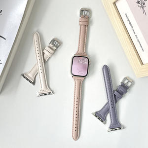 <span class=keywords><strong>Correa</strong></span> de cuero delgada de moda para <span class=keywords><strong>Apple</strong></span> <span class=keywords><strong>Watch</strong></span> Band 44mm 40mm 41mm 49mm 42 45mm 46mm pulsera de mujer IWatch Serie 9 8 7 Ultra 2 - Product Image 4