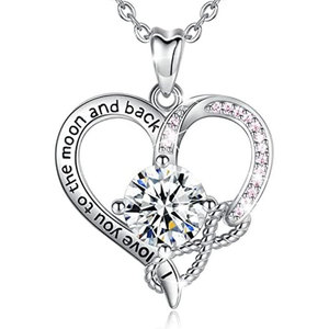Collar con colgante de corazón para mujer, cadena a la moda para la clavícula, regalo para el día de la madre, joyería - Product Image 1