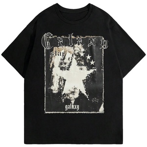 Men's Oversized 100% Cotton Round Neck T-Shirt Short Sleeve Letter Print Graphic Summer Tops Light Knitted Fabric - Product Image 3