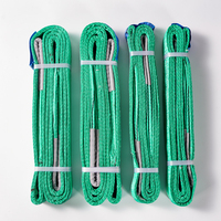 Cintas de eslinga de elevación de correas planas profesionales al por mayor 1-10t poliéster Web Sling 3T EN estándar 7:1 Color amarillo