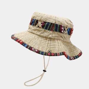 Nuovo cappello da pescatore etnico cappello da <span class=keywords><strong>sole</strong></span> con testa grande e sbiadito per arrampicata in montagna da esterno da uomo a tesa larga pieghevole cappello da <span class=keywords><strong>sole</strong></span> - Product Image 1