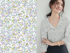 今人気タイカスタムChallis Dirac 100レーヨンプリント生地ソフトカラフルソマリア花デジタル織り無地ドレス - Product Image 2