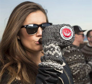 Gants de gant de bière en tricot de laine mélangée personnalisés porte-boissons d'hiver gants de <span class=keywords><strong>mitaine</strong></span> de bière cousus pour l'extérieur - Product Image 6