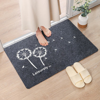 Grattoir robuste personnalisé avec logo, antidérapant, lavable, motif plantes et fleurs, en polyester, absorbant l'eau, résistant à la saleté, vente en gros