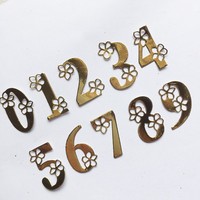 Numéros arabes bricolage artisanat fait à la main carte papier décor gaufrage modèle Scrapbooking métal matrices de découpe pochoirs
