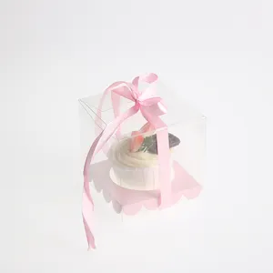 Terlaris Kotak Cupcake Persegi Ramah Lingkungan Kotak Cupcake Mewah untuk Pengemasan
