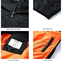 Veste bomber coupe-vent imperméable et respirante pour homme, grande taille, printemps 2022, avec fermeture éclair, broderie tigre et patchs NASA, OEM