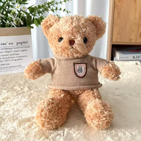 Pull personnalisé vierge avec logo brodé, en gros, super doux, promotionnel, en peluche longue, ours en peluche mignon et amusant pour Noël