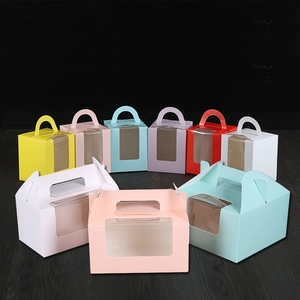 Boîte à muffins en carton personnalisée avec fenêtre en PVC - Product Image 1