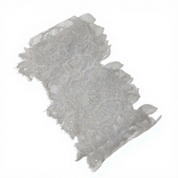 Dentelle brodée soluble dans l'eau de 18 cm, motif floral en écailles de poisson, style vintage, pour robe de mariée, Hanfu, robe de soirée formelle pour femme