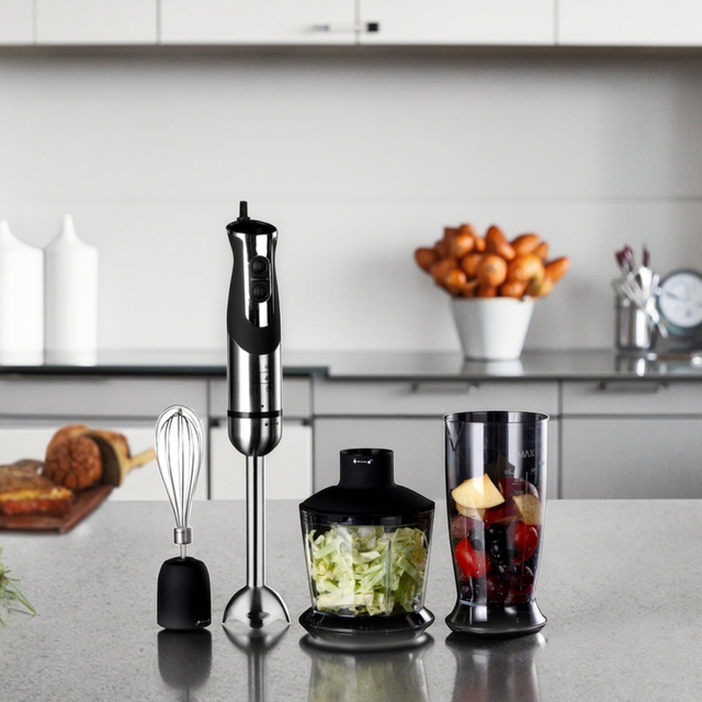 Immersion Hand Blender Pure Copper Motor Stainless Steel Blade , Anti Splash Design , Easy to Cleaning and Store , Kitchen Tool