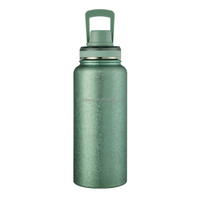 Bouteille d'eau sport à double paroi isolée sous vide en acier inoxydable avec revêtement en titane, à large ouverture, qualité alimentaire, 18oz/32oz, 6-12
