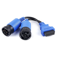 TTXSPP OBD 6 + 9Pin J1708 + J1939 Cable adaptador para camión de servicio pesado para Amazon Blockbuster Rubber OBD2 OBD-II 16 máquina electrónica