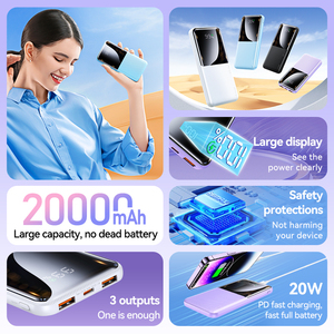 พาวเวอร์แบงค์ Rpp-623 PD 20W 22.5W ความจุขนาดใหญ่<span class=keywords><strong>20000mAh</strong></span> 10000mAh พาวเวอร์แบงค์พกพาได้สำหรับโทรศัพท์มือถือทุกรุ่น - Product Image 4