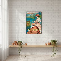 Maßgefertigte Eisen-Wandkunst im Retro-Pyramiden- & Engel-Design mit UV-Druck für Zuhause, Bar, Café, Garage - Neujahrs- & Jubiläums-Dekoration