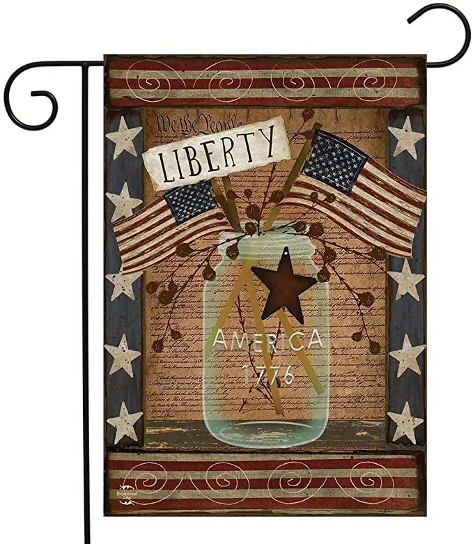 Dio benedica America 4 luglio patriottico giardino bandiera American Yard USA stella fuori decorazione