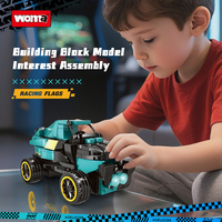 Woma mainan mobil blok bangunan Set 2 in 1 transformasi mobil balap mainan untuk anak-anak (11122)