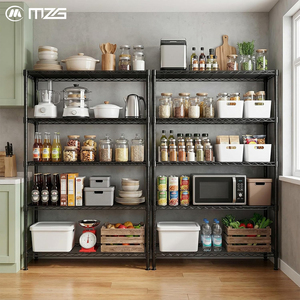 Étagère de rangement industrielle MZG NSF à 5 niveaux en fil métallique, robuste et réglable, pour l'organisation de la cuisine - Product Image 1