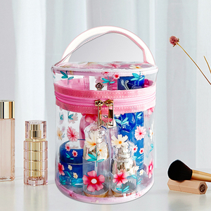 American Delivery PVC Cosmetic <strong>Bag</strong> with Zipper Handles Waterproof Flower Pattern Makeup <strong>Bag</strong> <strong>Accessory</strong> Fashionable Practical - Product Image 6