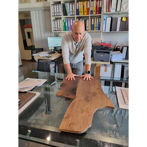 Pavimento in legno di noce di lusso su misura Hotel di lusso moderno anticato Look Click-Lock installazione antica forma irregolare per camere da letto - Product Image 2