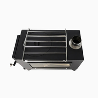 Réchaud portable en acier au carbone et poêle à charbon de bois pour le camping et les aventures en plein air multi-usages