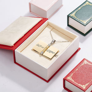 Nuovo Arrivo Collana Apribile a Libro con Versetto Biblico Inciso da Donna in Acciaio Inossidabile Gioielli Cristiani Collana con Versetto Biblico - Product Image 4