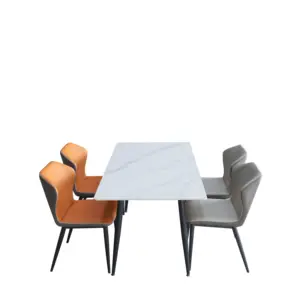 Mobili per la casa economici Set di tavoli per sala da pranzo 4 6 sedie Set di sedie per tavolo da pranzo in marmo moderno di lusso