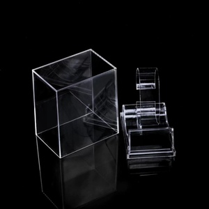 Children's <b>Square</b> Transparent <b>Plastic</b> Watch Box with Breathable Design Crystal Packaging Jewelry <b>Container</b> - Product Image 2