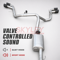 Système d'échappement Catback SKYLEY SS304 avec soupapes et embouts en carbone quadruples pour Jeep Gladiator JT 3.6L V6 2020 et après