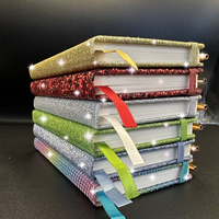 Carnet de notes personnalisé avec logo, couverture en PVC créative, sangle scintillante, carnet de notes exquis pour étudiants