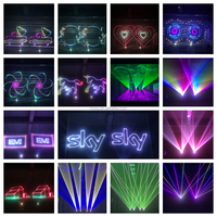 Laser d'animation 3D RVB pleine couleur 1W-6W pour spectacle de scène, discothèque, soirée DJ, avec contrôle DMX512, indice de protection IP54