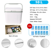 Mini réfrigérateur portable, glacière, boîte à glace 10L, glacières portables, glacière rigide en PU pour la pêche, la nourriture